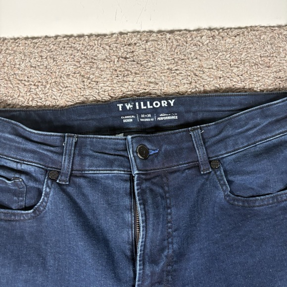 Twillory Jeans Mens 32x30 Blue Technical Denim Tailored Fit Performance - Picture 2 of 7